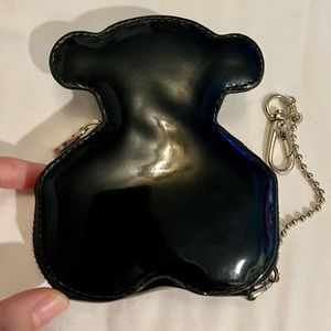 Tous Shiny Black Bear Shaped Coin Purse /Mini Bag / Bag Charm